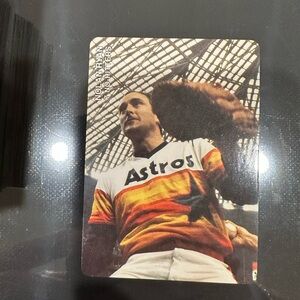 Astros Trading Card with Orange and White Design of Nolan Ryan mint condition